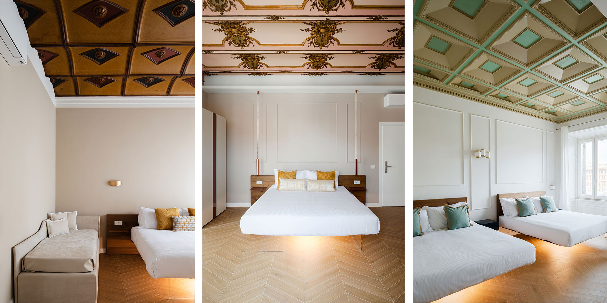 Soffitto protagonista nella suite collection